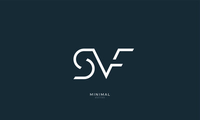 Alphabet letter icon logo SVF
