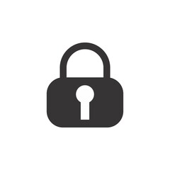 Lock icon logo design vector