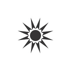  Sun icon logo design vector
