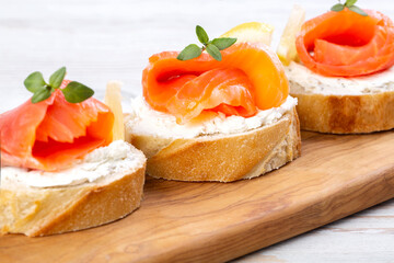 Mini salmon sandwiches