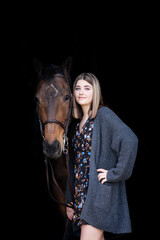 Fototapeta na wymiar Girl and Horse Bond