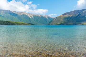 View of lake Rotoiti in New Zealand