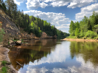 Obraz premium River Priekuļi Parish Latvia