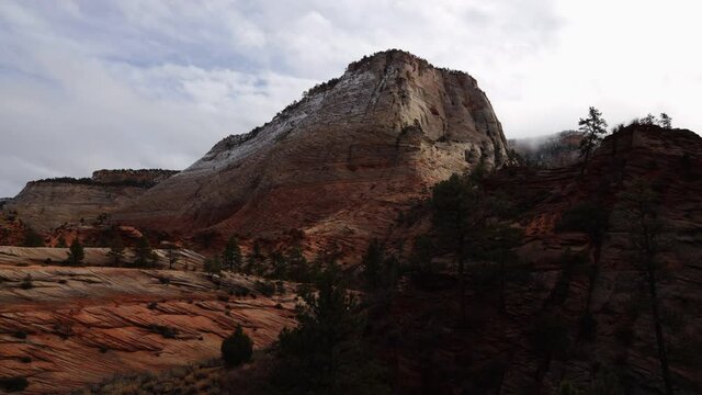 Time lapse of a mountain in Zion National Park