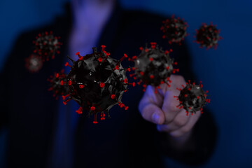 epidemic digital virus - illustration protection.