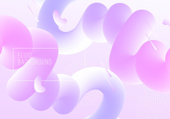 Vector geometric background with modern fluid shapes. Dynamical abstract soft gradient flowing forms.
