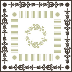 Colorful abstract graphic background. Tribal ethnic ornament. Scarf design. Frame.abstract background with frames. floral frame with flowers.decorative floral frame