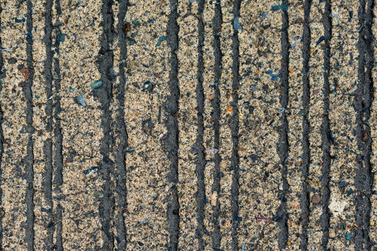 texture of the old concrete pavement