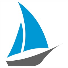 Sail logo vector design template. Boat logo design vector template