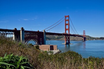 Scenic views of the Golden Gate Bridge in lovely San Francisco