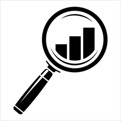 Creative research logo concepts with bars vector designs template