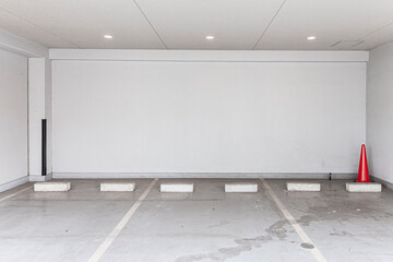 Empty basement parking