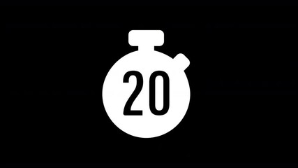 From the Glitch effect arises stopwatch 20 symbol. Then the TV turns off. Alpha channel Premultiplied - Matted with color black - Powered by Adobe