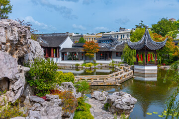 Lan Yuan Chinese garden in Dunedin, New Zealand