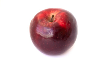 Red delicious apple with white background