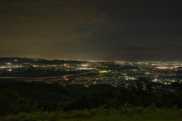 京都府井手町　万灯呂山展望台からの夜景
