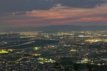 Foto op Canvas 京都府井手町　万灯呂山展望台からの夜景 © taka