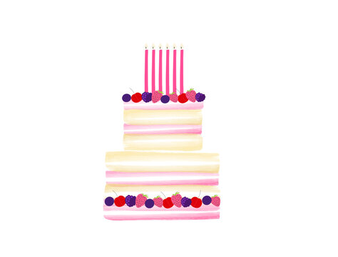 Happy Birthday cake vector illustration. Birthday cake concept backgrroud