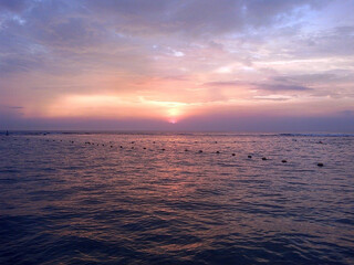 Fototapeta premium sunset over the ocean