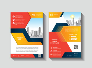 Vector flyer template layout design. For business brochure, poster, annual report, leaflet, magazine or book cover