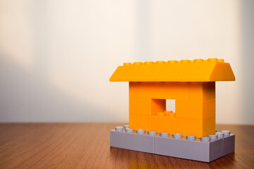 casa de bloques, casa en venta, casa en renta casa de juguete, madera