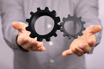 Gear With Success Concept digital.