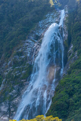 Bowen falls at Milford Sound in New Zealand