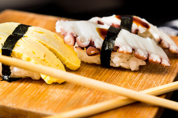 Nigiri di polpo e uova