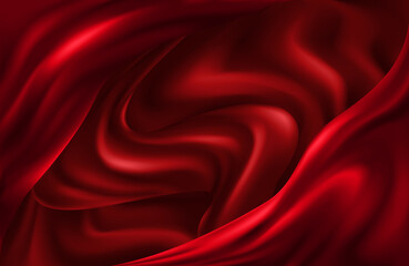 Red background of swirling waves of cherry juice