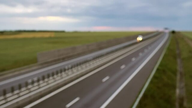 Blured traffic on highway