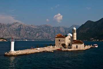 The Church is located on the island in the Bay of the Mediterranean