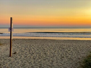 sunset at the beach early evening