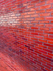 red brick wall background daylight