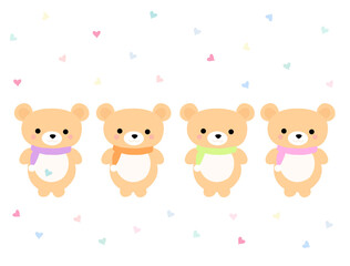 Naklejka premium Cute teddy bears 
