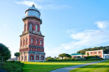 Sunset view of Invercargill Water Tower in New Zealand