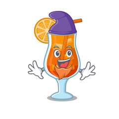 An adorable cartoon design of mai tai cocktail as an Elf fairytale character