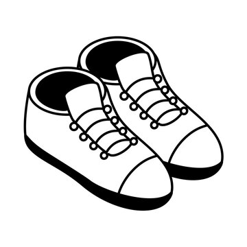 shoes isometric style icon vector design