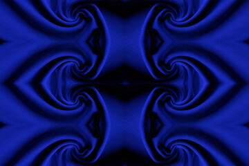 Close up background of blue fabric or fabric texture use for web design and wallpaper background