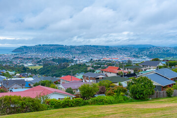 Aerial view of Dunedin in New Zealand