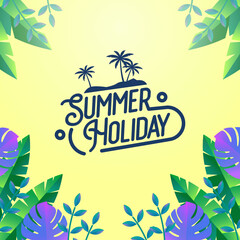 Fototapeta na wymiar illustration concept of summer holiday 