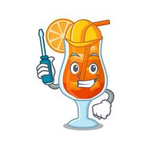 Mai tai cocktail caricature design concept worked as an automotive