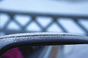 Snow on the roof of the car