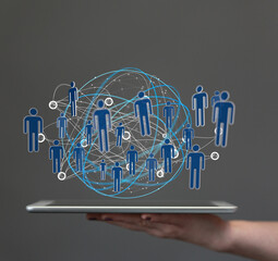 Digital Network and data concept.
