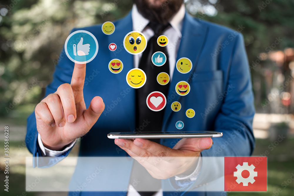 Canvas Prints social media digital network concepts design element icons illustration.