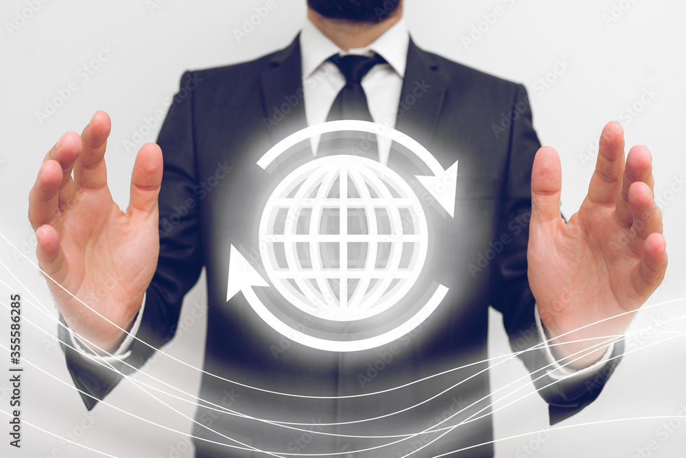 Poster web search digital information futuristic technology network connection