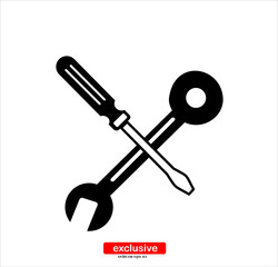 wrench icon.Flat design style vector illustration for graphic and web design.