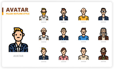 Avatar icon set