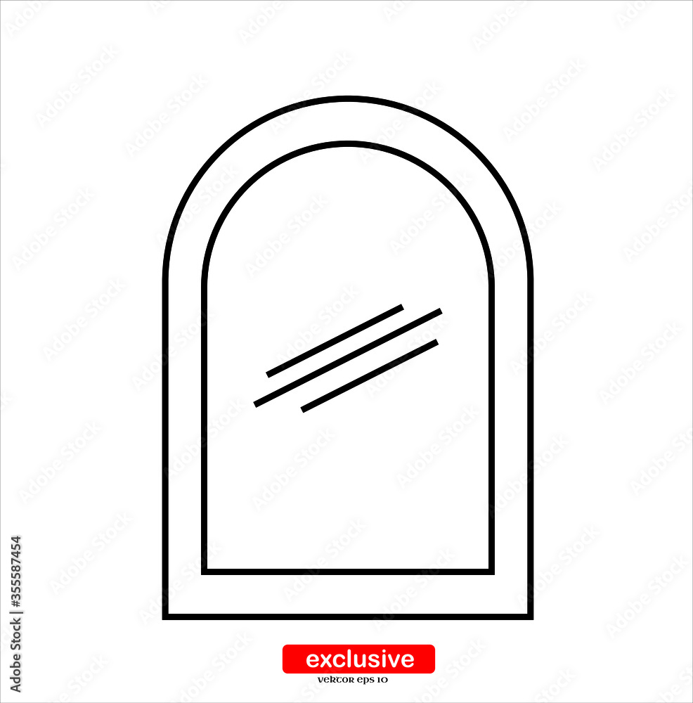 Poster window icon.flat design style vector illustration for graphic and web design.