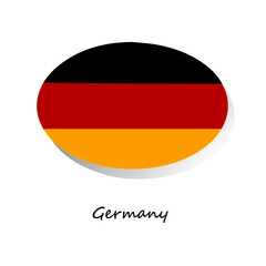 The flag of Germany's national. For banner, tempate, icon, media.