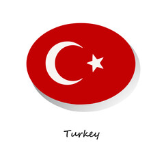 The flag of Turkey's national. For banner, tempate, icon, media.